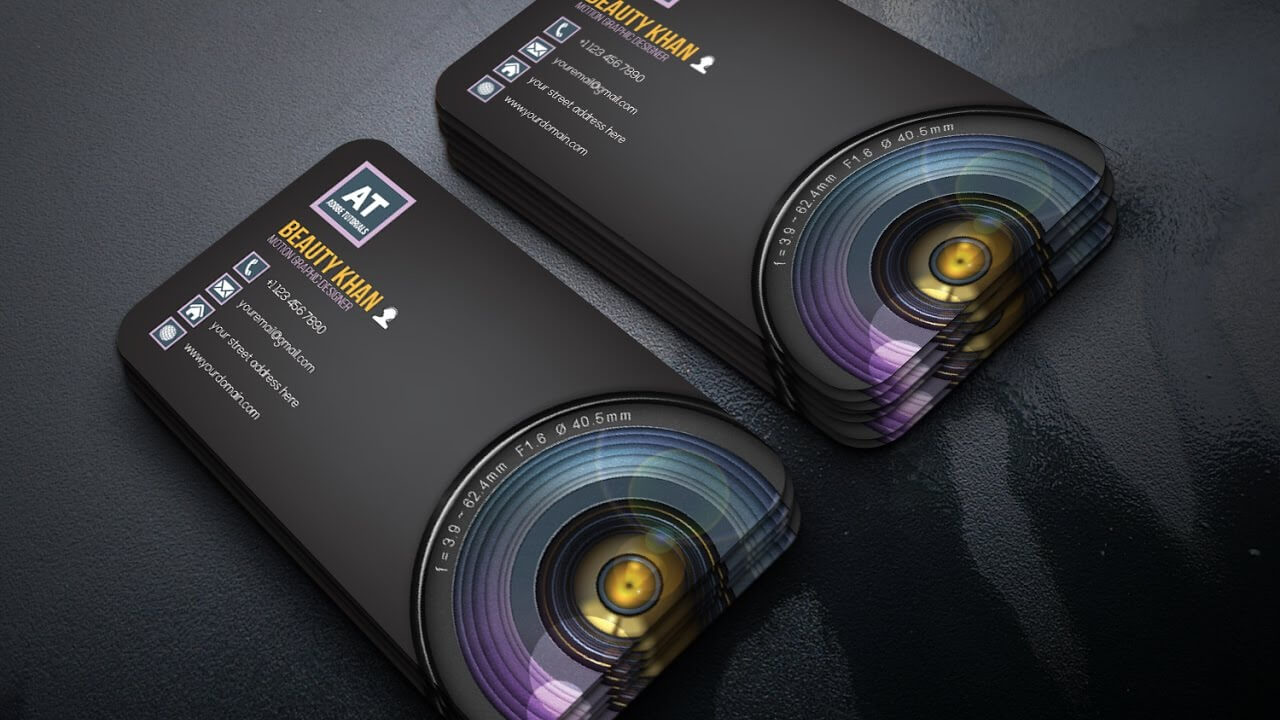 Clean Photography Business Card Design | Adobe Tutorials Pertaining To Photography Business Card Template Photoshop