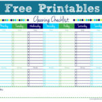 Cleaning Checklist {Free Printable} With Blank Cleaning Schedule Template