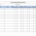 Cleaning Schedule Template | House Cleaning Schedule In Cleaning Report Template