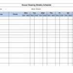 Cleaning Schedule Template | House Cleaning Schedule In Cleaning Report Template