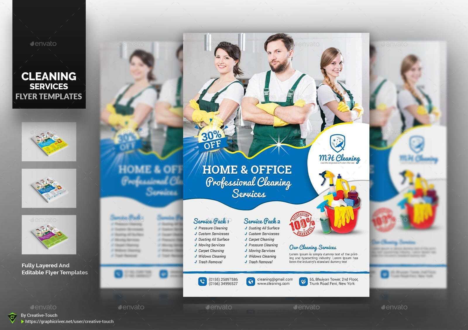 Cleaning Service Flyer Bundle #service, #sponsored Inside Commercial Cleaning Brochure Templates