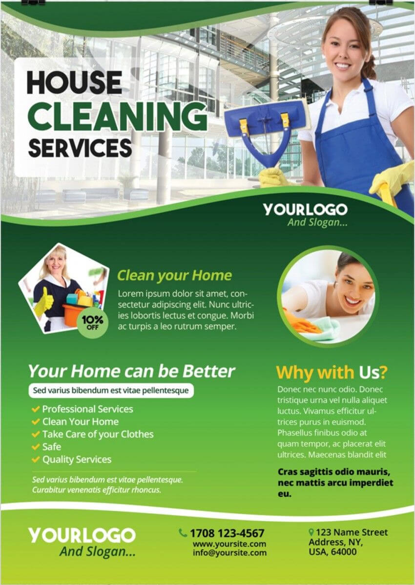 Cleaning Services – Download Free Psd Flyer Template | Free Within Cleaning Brochure Templates Free