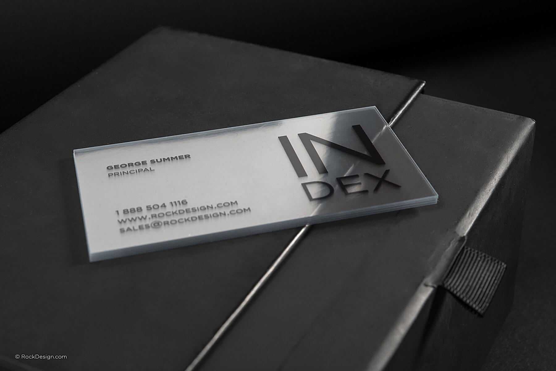 Clear Business Cards With Transparent Business Cards Template