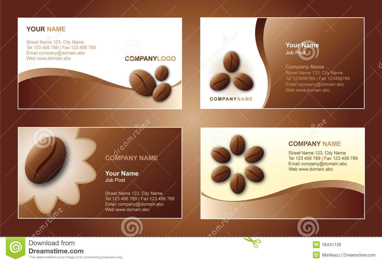 Coffee Business Card Template Stock Vector - Illustration Of Pertaining To Coffee Business Card Template Free