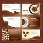 Coffee Business Card Template Vector Set Design Intended For Coffee Business Card Template Free