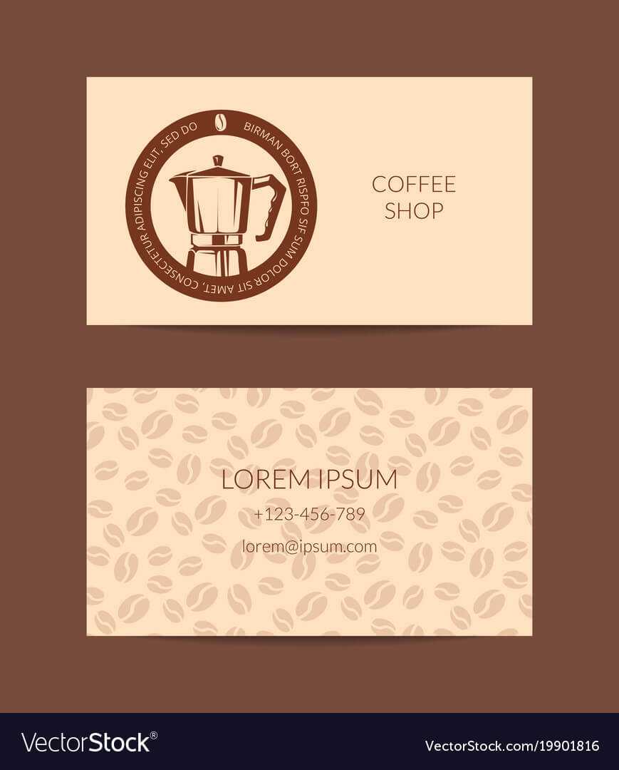 Coffee Shop Or Company Business Card In Coffee Business Card Template Free