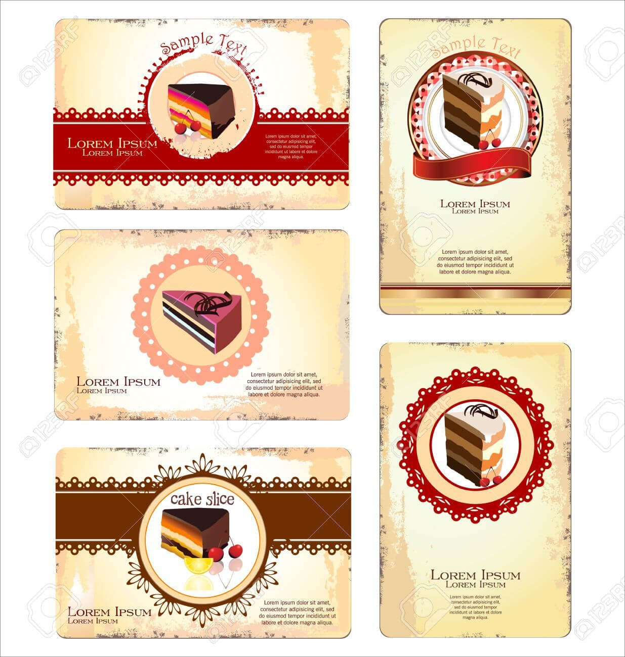 Coffeetea And Cakes Menu Or Business Card Template Royalty For Cake Business Cards Templates Free