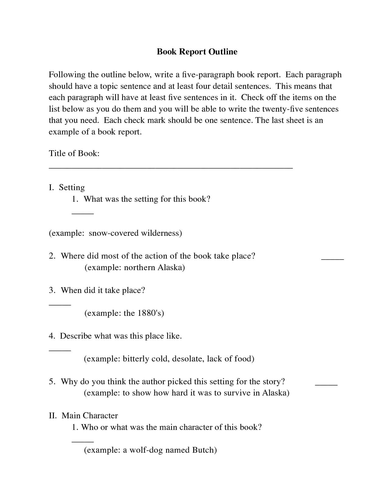 College Book Report Template | Book Report Outline Following Intended For Template On How To Write A Report