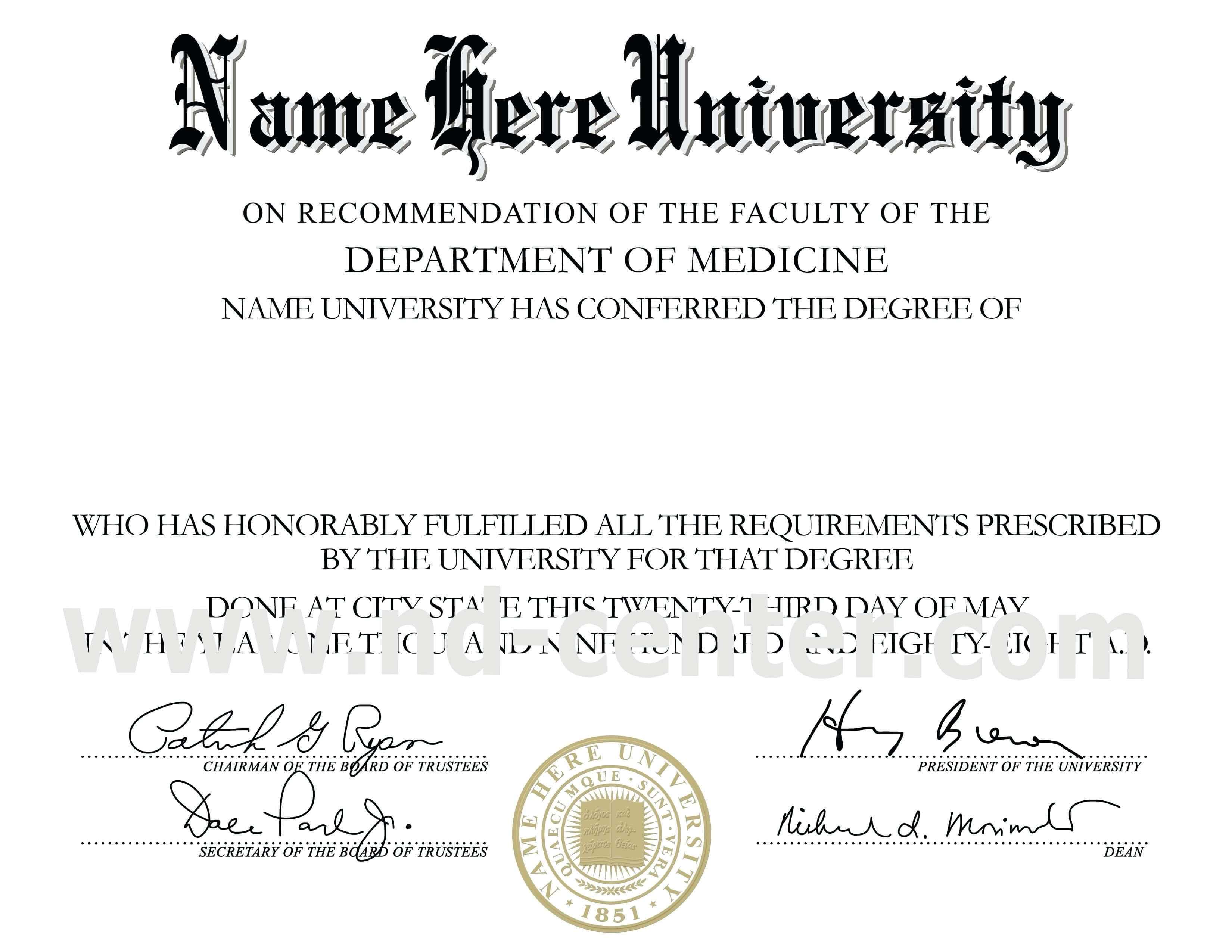 phd certificate