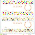 Colorful Gift Certificate (Voucher) Template Stock Vector Within Kids Gift Certificate Template