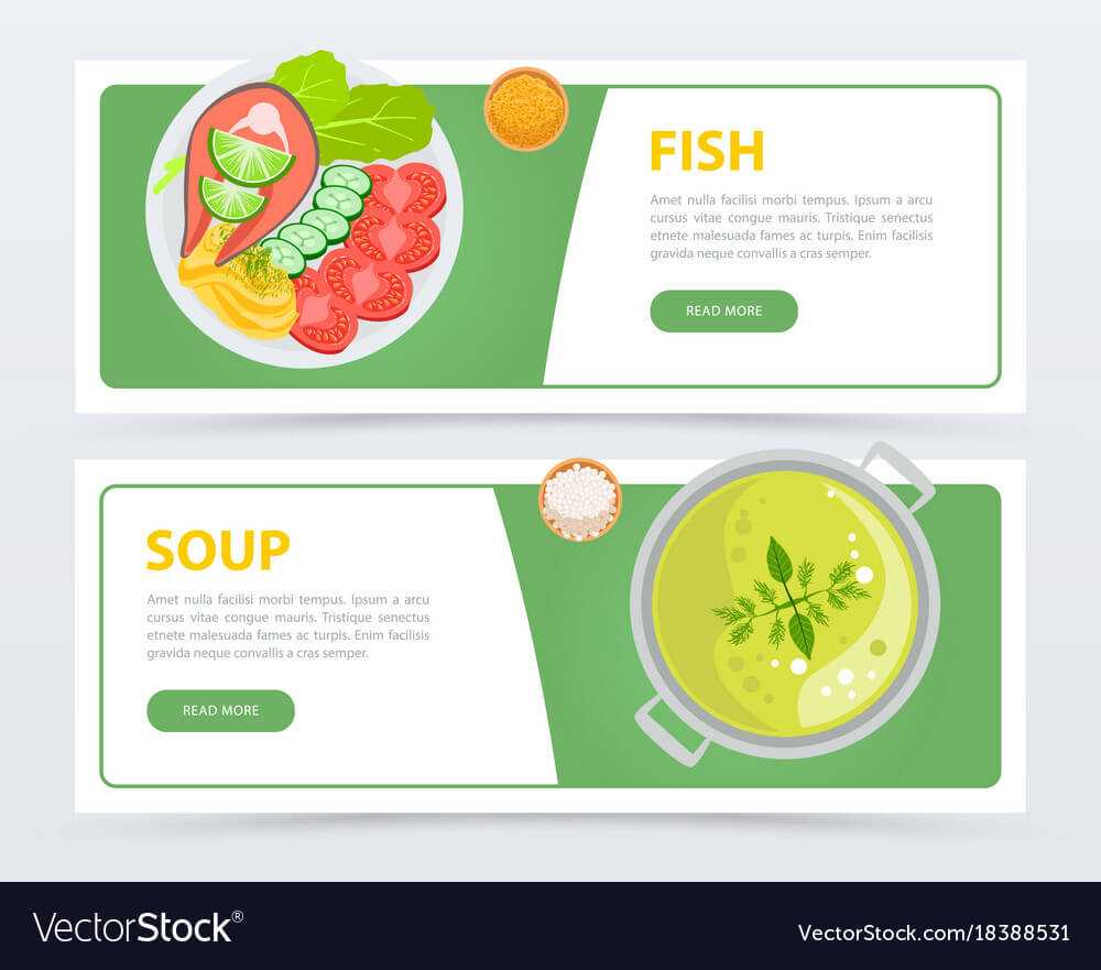 Colorful Horizontal Food Banner Template Within Food Banner Template