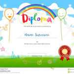 Colorful Kids Summer Camp Diploma Certificate Template In With Regard To Summer Camp Certificate Template