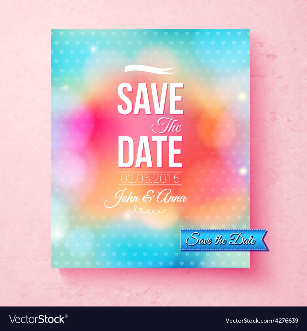Colorful Save The Date Template Textured With Dots With Save The Date Banner Template