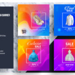 Colorful Social Media Banner Template With Regard To Product Banner Template