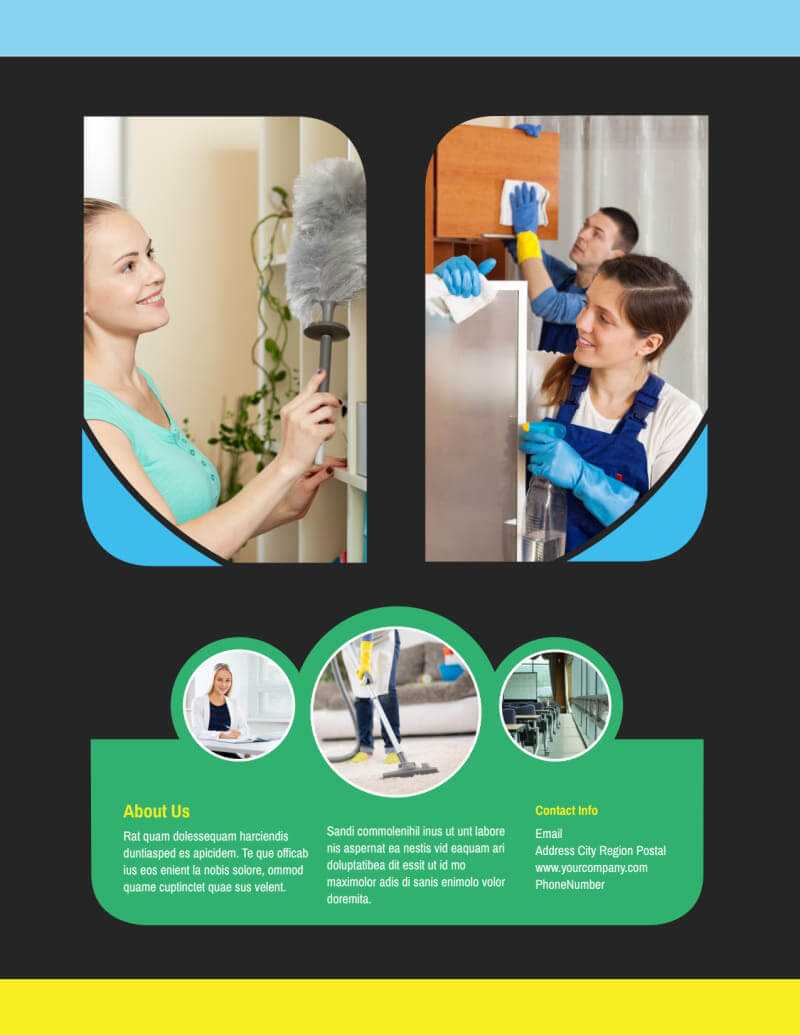 Commercial Office Cleaning Flyer Template Within Commercial Cleaning Brochure Templates