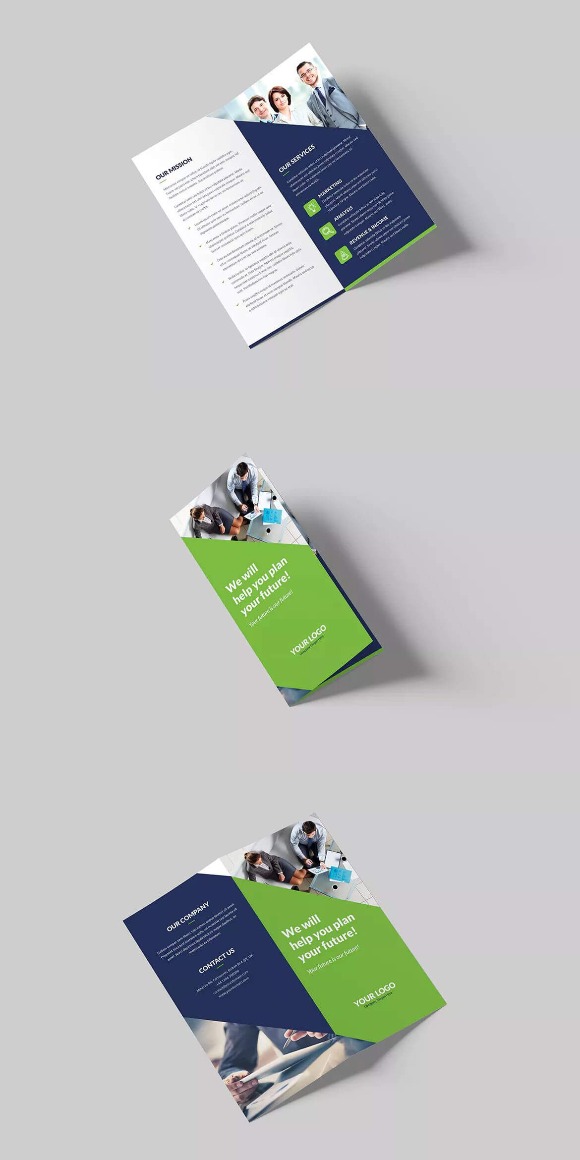 Company Bi Fold Dl Brochure Template Psd #unlimiteddownloads Throughout Quad Fold Brochure Template