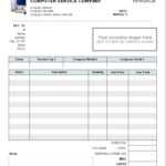 Computer Service Invoice Template Word Sample Document Regarding Invoice Template Word 2010