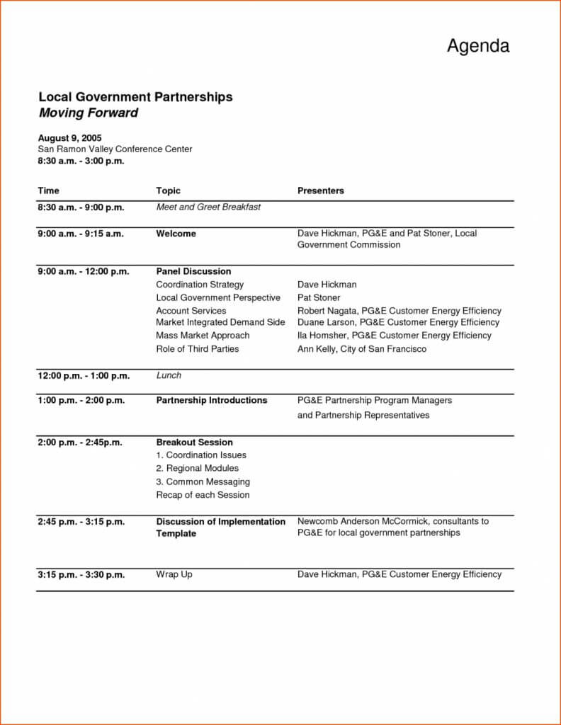 Conference Call Agendaate Word One Day Event Program Agenda Throughout Event Agenda Template Word