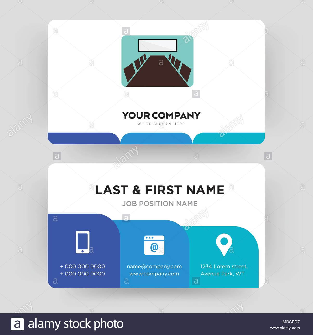 Conference Room, Business Card Design Template, Visiting For Regarding Conference Id Card Template