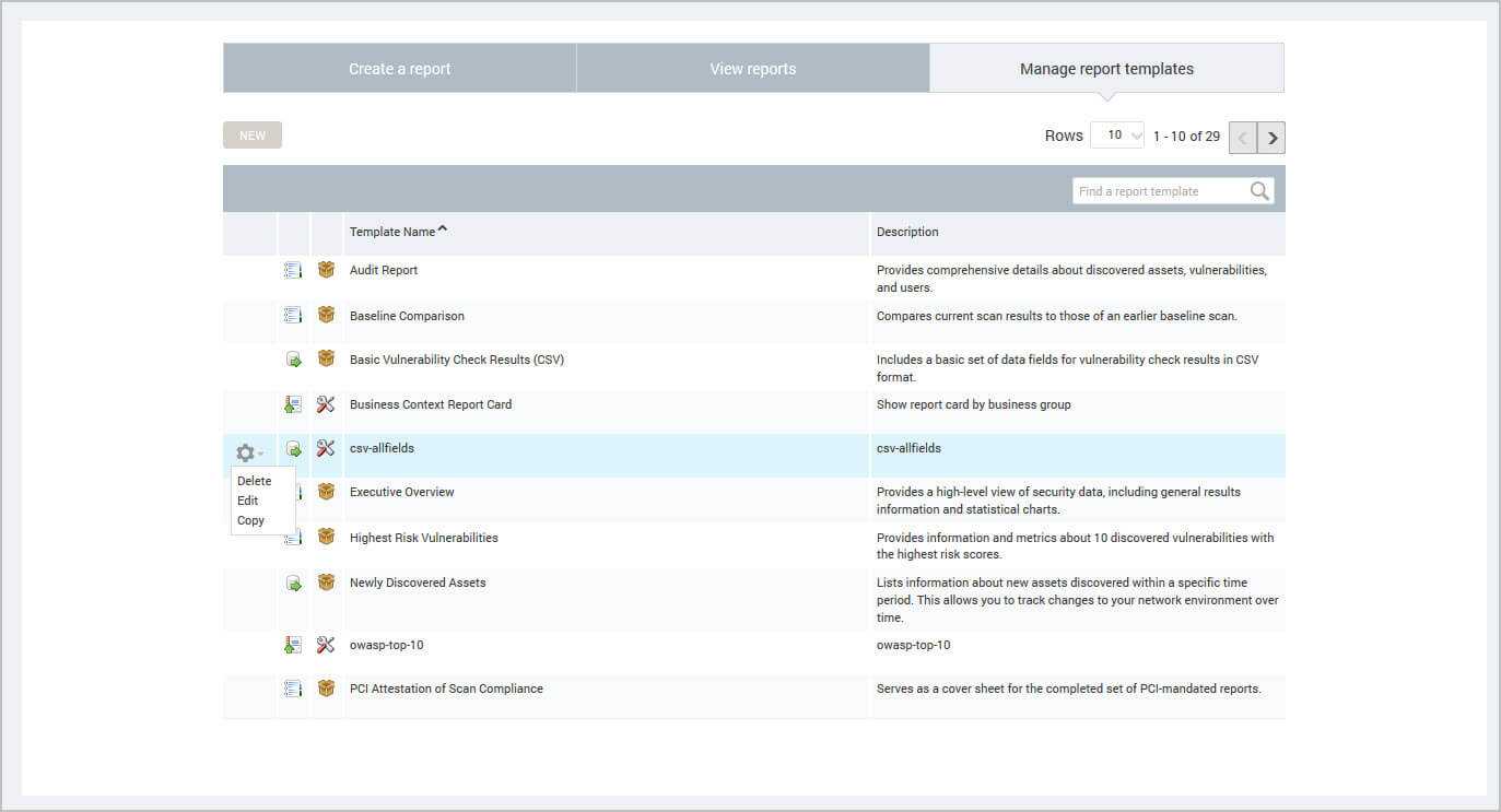 Configuring Custom Report Templates Pertaining To Baseline Report Template