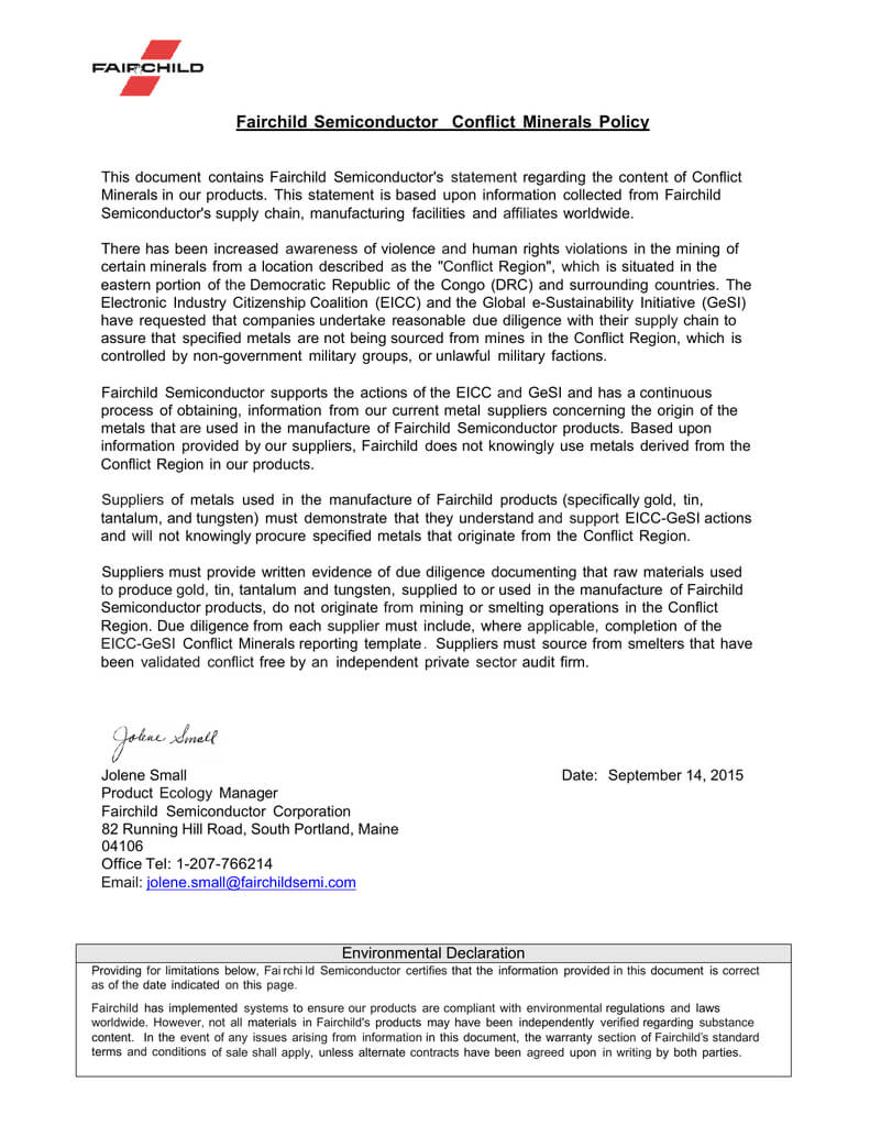 Conflict Minerals Policy Within Eicc Conflict Minerals Reporting Template