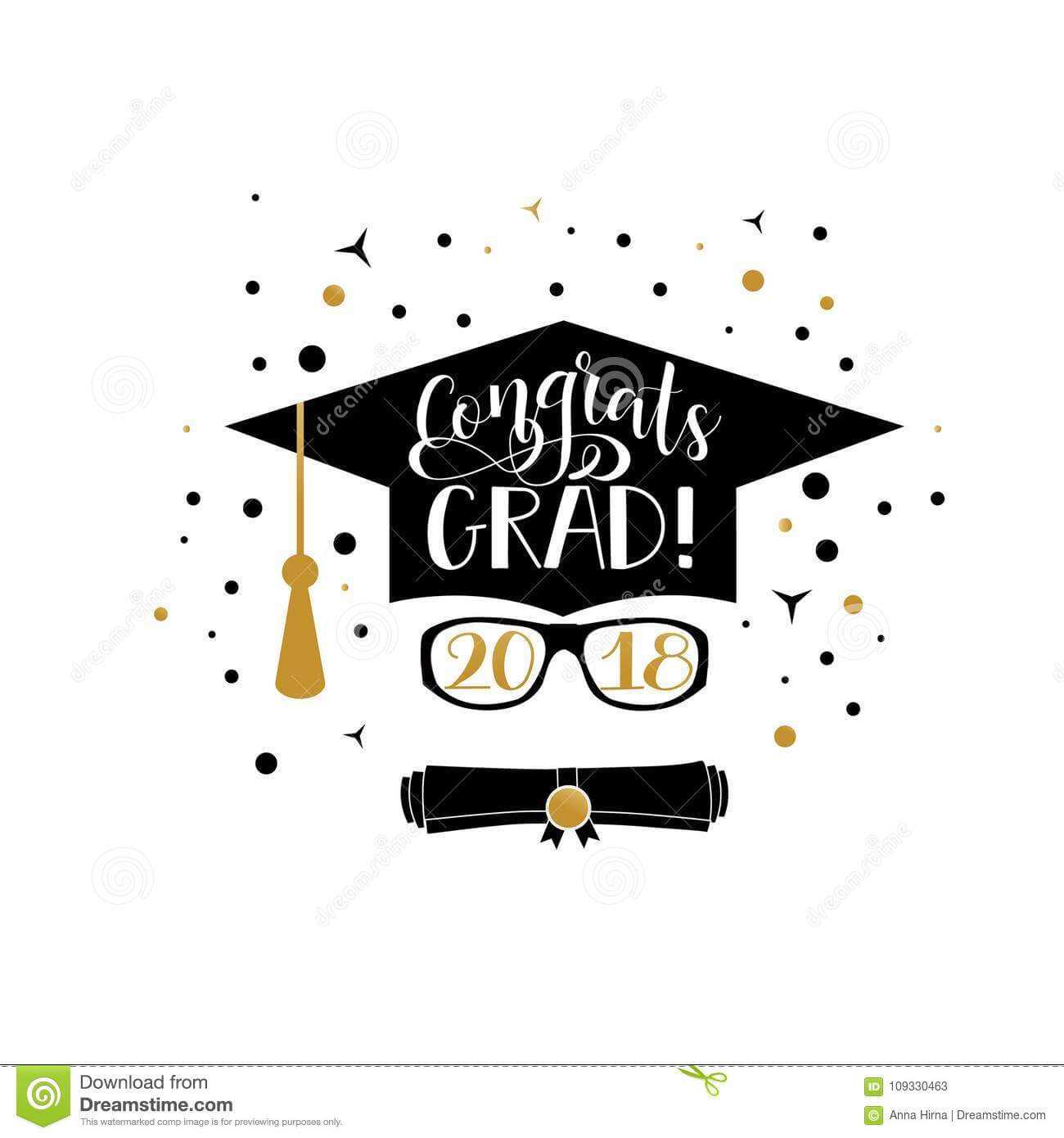Congrats Grad 2018 Lettering. Congratulations Graduate Inside Graduation Banner Template