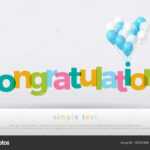 Congratulations Colorful Balloons White Background Pertaining To Congratulations Banner Template