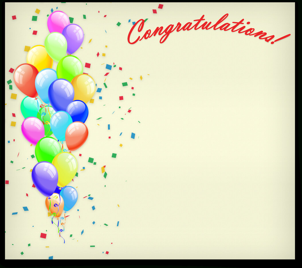Congratulations Congrats Template Certificate With Congratulations Certificate Word Template