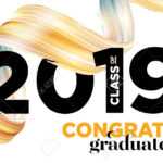 Congratulations Graduates Class Of 2019 Vector Logo. Graduation.. Pertaining To Graduation Banner Template