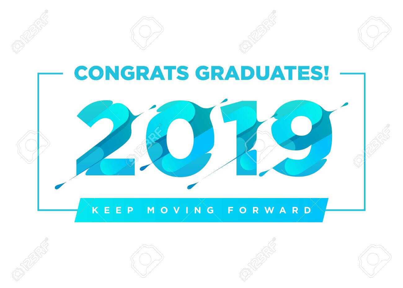 Congratulations Graduates Vector Logo. Graduation Background.. Within Graduation Banner Template