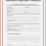 Construction Accident Report Form Template Best Ohs Incident With Ohs Incident Report Template Free