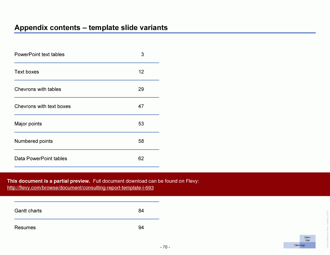 Consulting Report Template I (Powerpoint) Throughout Mckinsey Consulting Report Template