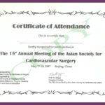 Continuing Medical Education Certificate Template – Best For Certificate Of Attendance Conference Template