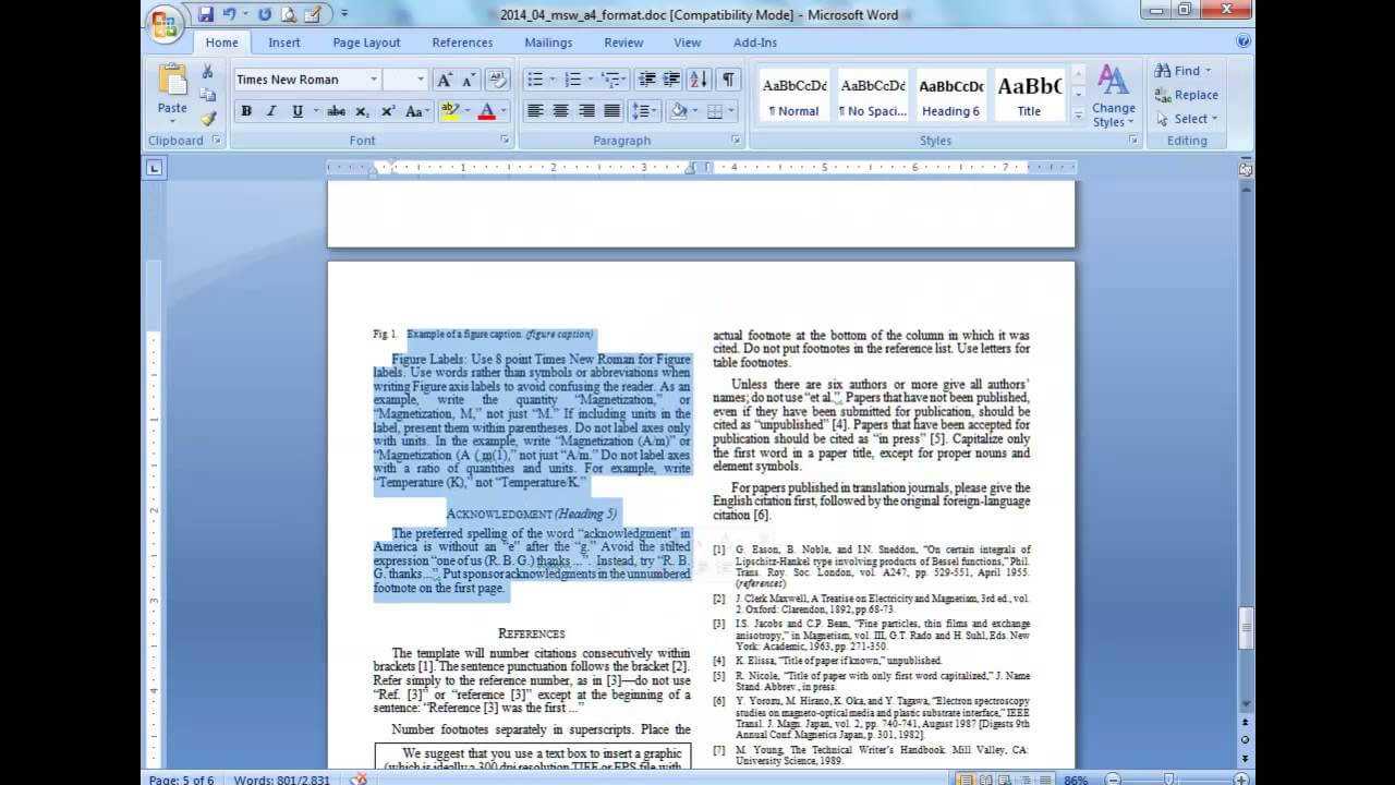 Convert A Paper Into Ieee - Quick Conversion Guide with regard to Ieee Template Word 2007