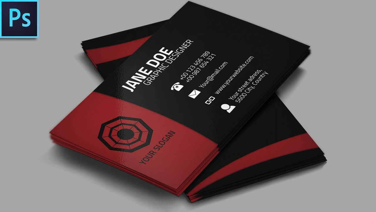 Cool Creative Business Card + Psd - Photoshop Tutorial Intended For Visiting Card Templates For Photoshop