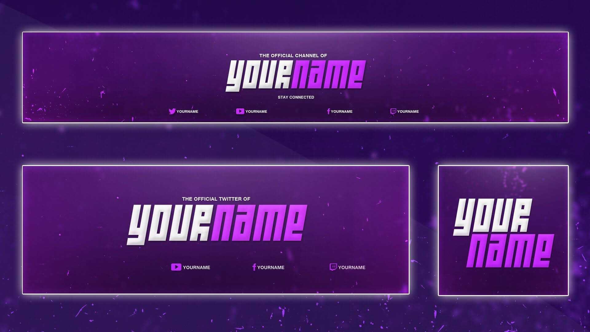 Cool Youtube Banner Template | Banner, Twitter Header Throughout Twitter Banner Template Psd