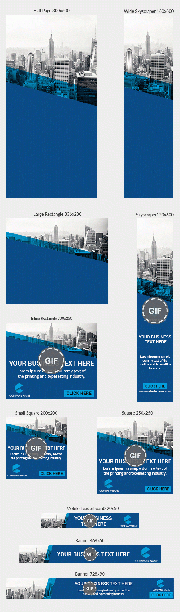 Corporate Animated Banner Template Psd, Gif | Web Banners Intended For Animated Banner Template