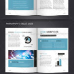 Corporate Brochure Template A4 &amp; Letter 12 Pages within 12 Page Brochure Template