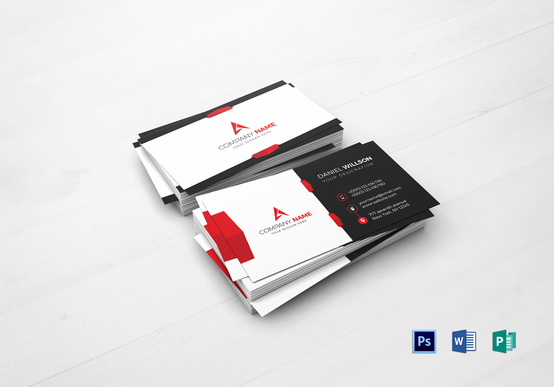 Corporate Business Card Template Inside Company Business Cards Templates