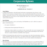 Corporate Bylaws Template (Us) | Lawdepot Regarding Corporate Bylaws Template Word