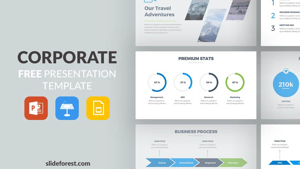 Corporate Free Powerpoint Template Pertaining To Powerpoint Slides Design Templates For Free