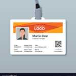 Corporate Id Card Template With Modern Abstract Throughout Work Id Card Template