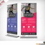 Corporate Outdoor Roll Up Banner Free Psd | Psdfreebies Regarding Outdoor Banner Template
