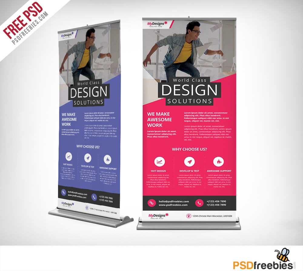 Corporate Outdoor Roll Up Banner Free Psd | Psdfreebies With Regard To Outdoor Banner Design Templates