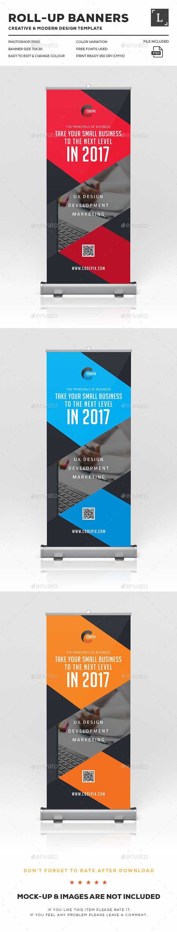 Corporate Roll Up Banner Design Template – Signage Print With Regard To Retractable Banner Design Templates