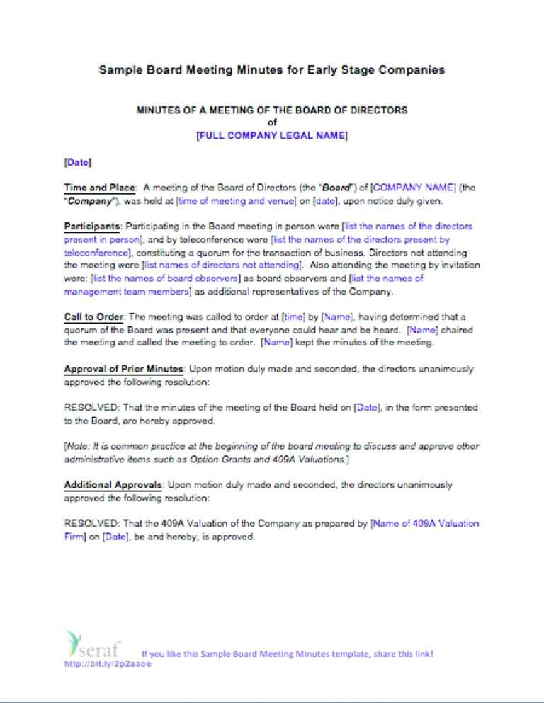 Corporation Minutes Template Verypage co with Corporate Minutes