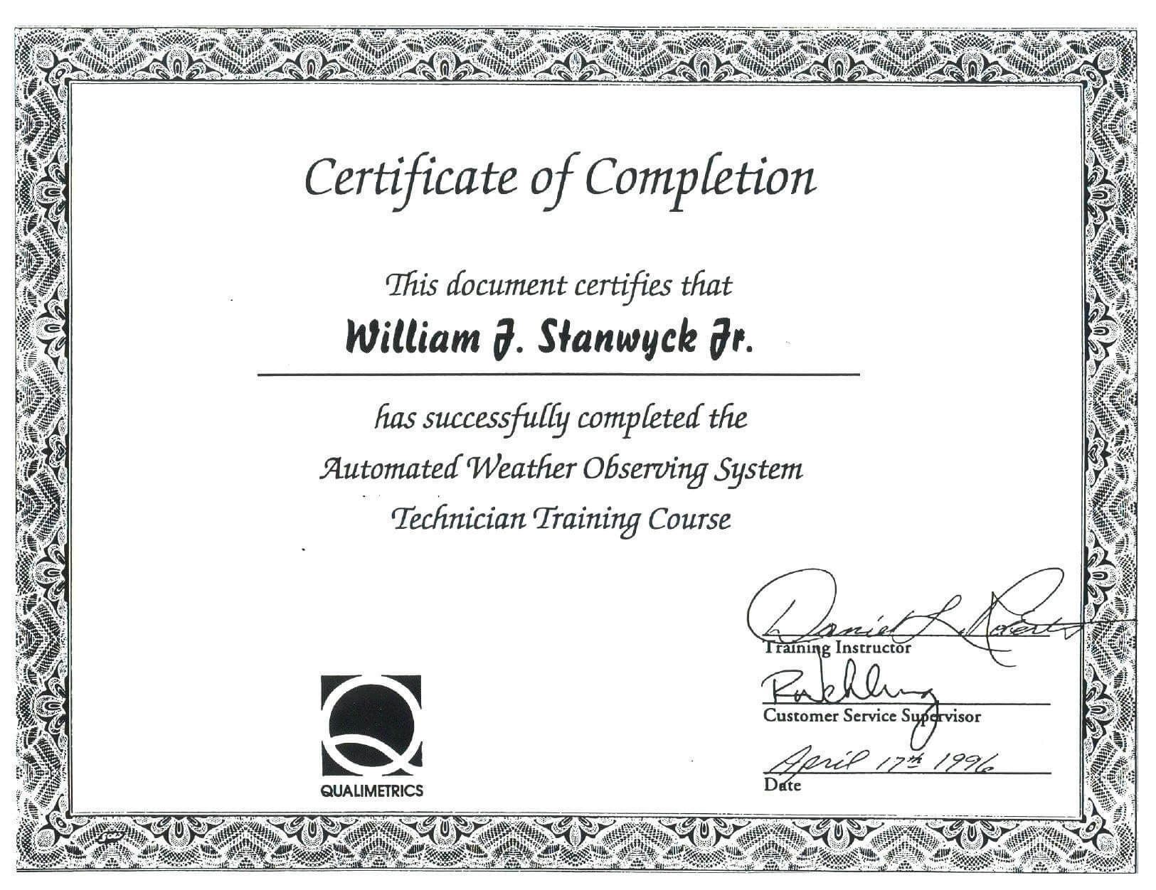 Course Completion Certificate Sample New Free Course Pletion With Regard To Free Training Completion Certificate Templates