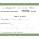 Course Completion Certificate Template | Certificate Of Intended For Certification Of Completion Template