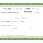Course Completion Certificate Template | Certificate Of within Class Completion Certificate Template