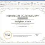 Create A Certificate Of Recognition In Microsoft Word Throughout Running Certificates Templates Free